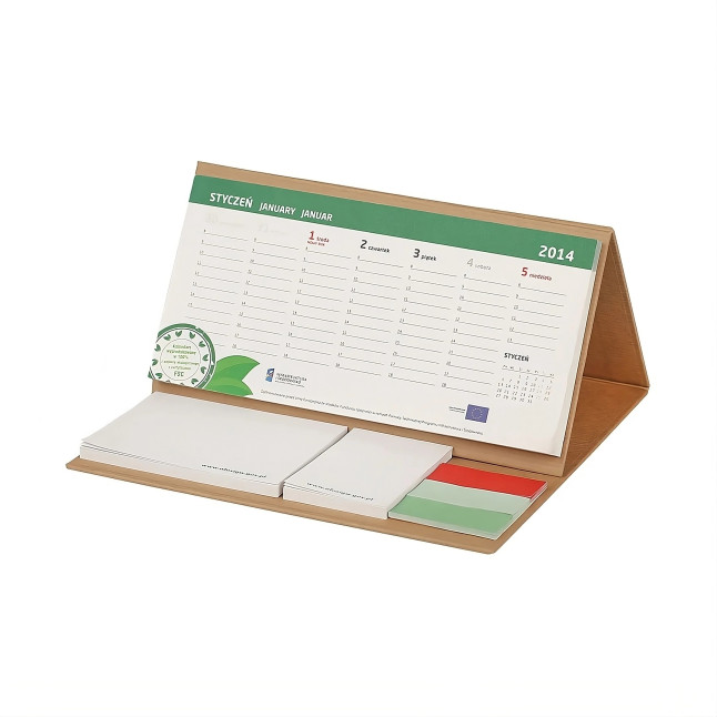 Kalendarz Biurkowy Piramidka EKO z indeksami i karteczkami samoprzylepnymi CPO-107