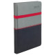 Kalendarz książkowy A5 dzienny Ziggo z gumką poziom Szary + Czerwony