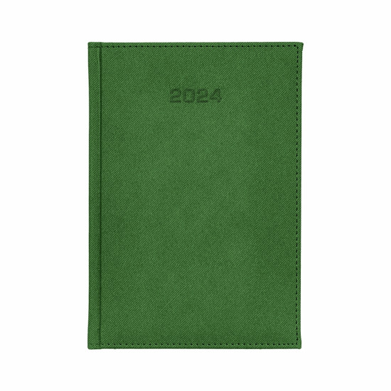 Kalendarz książkowy A4 dzienny Denim Zielony