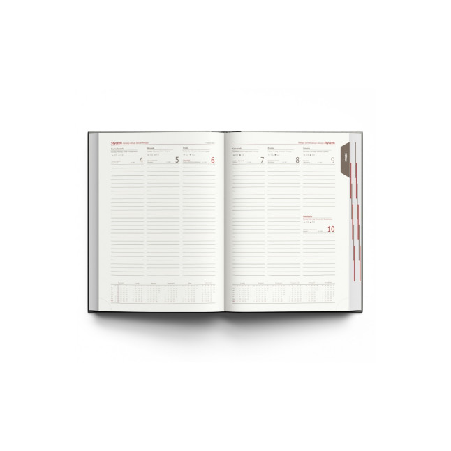 Kalendarz książkowy B5 tygodniowy Acero Ciemny Brąz