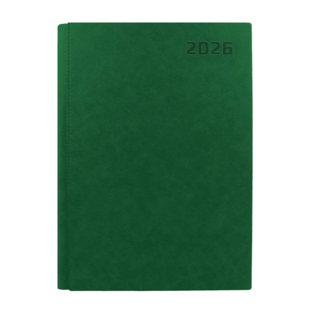 Kalendarz książkowy A4 dzienny 416 stron Manhatan Zielony