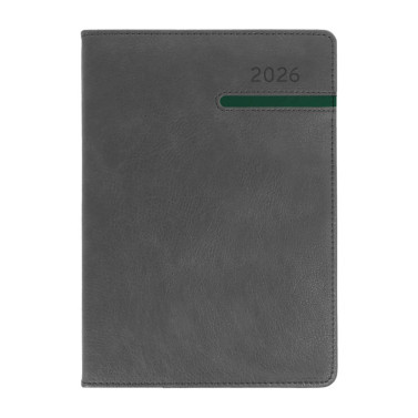 Kalendarz książkowy A4 dzienny Combo Seria C60 Grafitowy + Zielony Kalendarz książkowy A4 dzienny Combo Seria C60 Grafitowy + Zielony