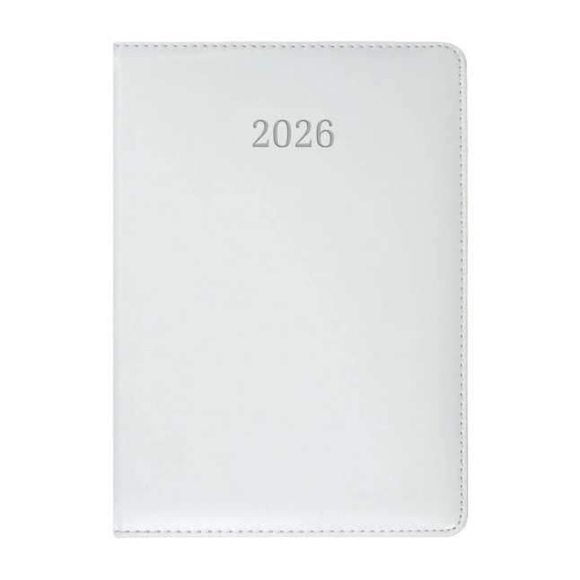 Kalendarz książkowy A4 dzienny Elite Biały