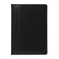 Kalendarz książkowy A4 dzienny Prestige Skóra naturalna Czarny