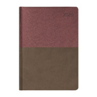 Kalendarz książkowy A4 tygodniowo-notesowy Luna Bordowy + Brązowy Kalendarz książkowy A4 tygodniowo-notesowy Luna Bordowy + Brązowy