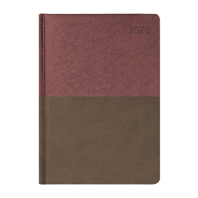 Kalendarz książkowy A4 tygodniowo-notesowy Luna Czarny + Pomarańczowy