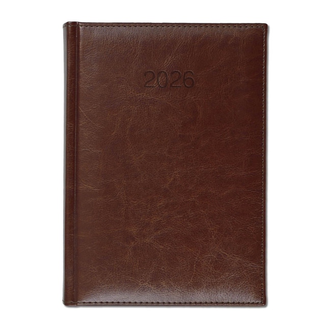Kalendarz książkowy A5 dzienny Balado Brązowy