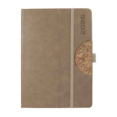 Kalendarz książkowy A5 dzienny Cell Beżowy Kalendarz książkowy A5 dzienny Cell Beżowy