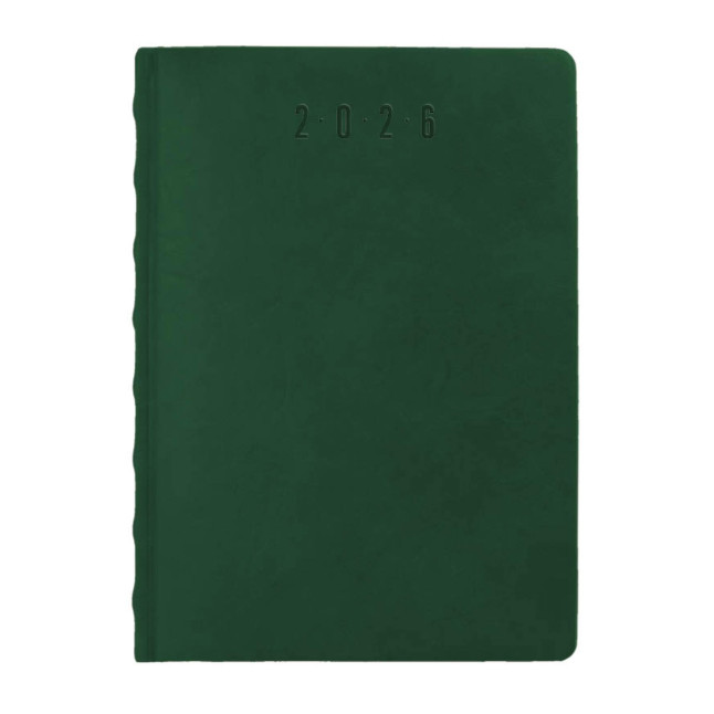 Kalendarz książkowy A5 dzienny Genua Zielony