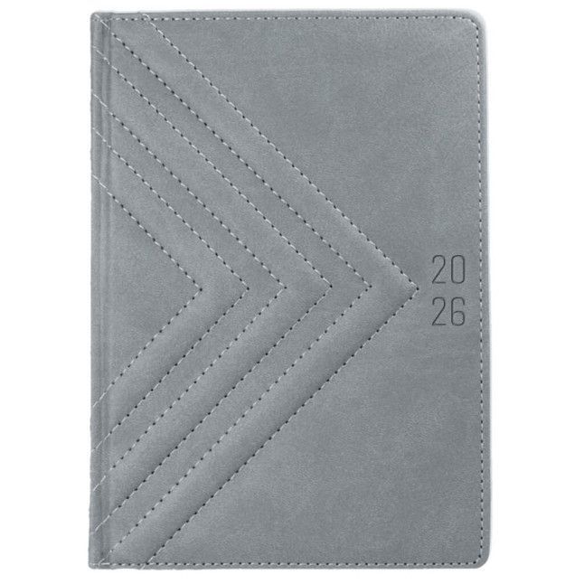 Kalendarz książkowy A5 dzienny Latte Szary