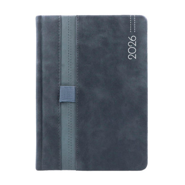 Kalendarz książkowy A5 dzienny Loopen Grafitowy + Szary Kalendarz książkowy A5 dzienny Loopen Grafitowy + Szary