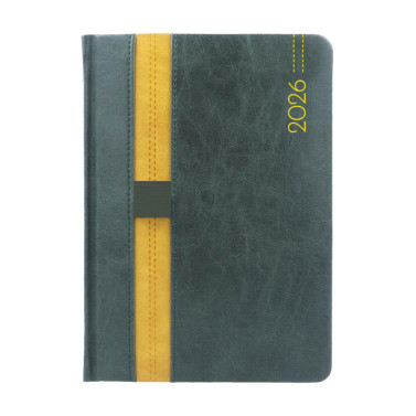 Kalendarz książkowy A5 dzienny Loopen Zielony + Zołty Kalendarz książkowy A5 dzienny Loopen Zielony + Zołty
