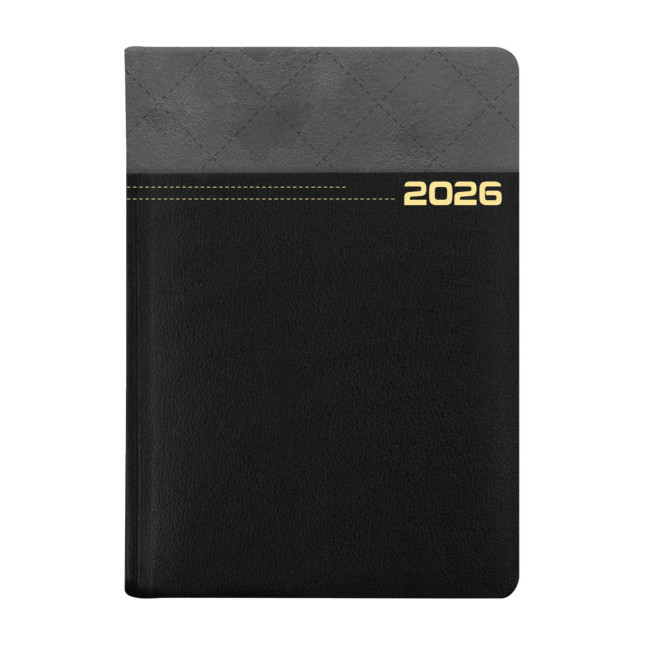 Kalendarz książkowy A5 dzienny Magic Laser Czarny + Pomarańczowy