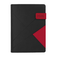 Kalendarz książkowy A5 dzienny Magneto z zamknięciem magnetycznym Seria MAG4 Czarny + Czerwony Kalendarz książkowy A5 dzienny Magneto z zamknięciem magnetycznym Seria MAG4 Czarny + Czerwony