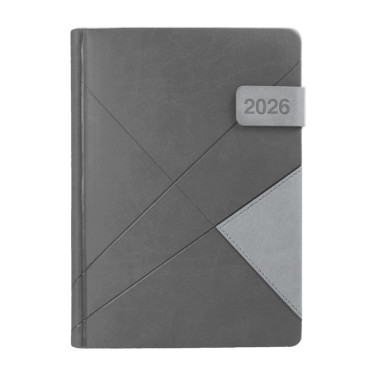 Kalendarz książkowy A5 dzienny Magneto z zamknięciem magnetycznym Seria MAG4 Szary Kalendarz książkowy A5 dzienny Magneto z zamknięciem magnetycznym Seria MAG4 Szary