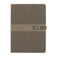 Kalendarz książkowy A5 dzienny Magneto z zamknięciem magnetycznym Seria MAG5 Brązowy + Beżowy
