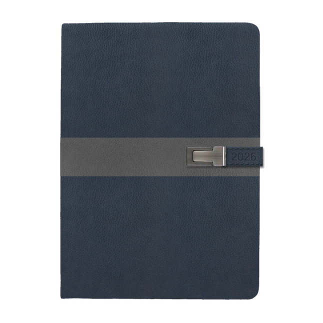 Kalendarz książkowy A5 dzienny Magneto z zamknięciem magnetycznym Granatowy