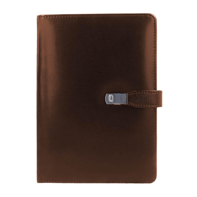 Kalendarz książkowy A5 dzienny Napoli Czarny + Czerwony