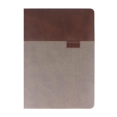 Kalendarz książkowy A5 dzienny Pico poziom Brązowy Kalendarz książkowy A5 dzienny Pico poziom Brązowy