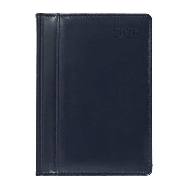 Kalendarz książkowy A5 dzienny Skóra Granatowy