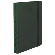 Kalendarz książkowy A5 dzienny Ziggo z gumką pion Zielony Kalendarz książkowy A5 dzienny Ziggo z gumką pion Zielony