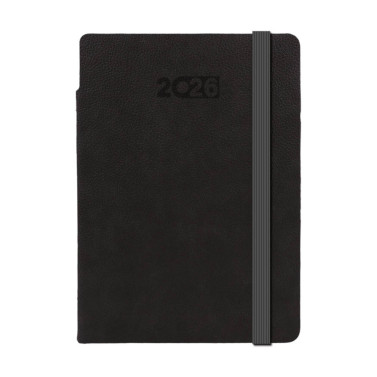 Kalendarz książkowy A5 tygodniowo-notesowy Flexi Czarny Kalendarz książkowy A5 tygodniowo-notesowy Flexi Czarny