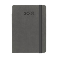 Kalendarz książkowy A5 tygodniowo-notesowy Flexi Szary Kalendarz książkowy A5 tygodniowo-notesowy Flexi Szary