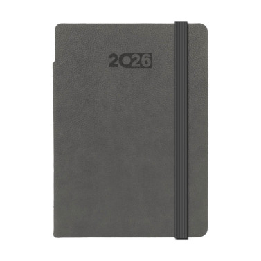 Kalendarz książkowy A5 tygodniowo-notesowy Flexi Szary Kalendarz książkowy A5 tygodniowo-notesowy Flexi Szary