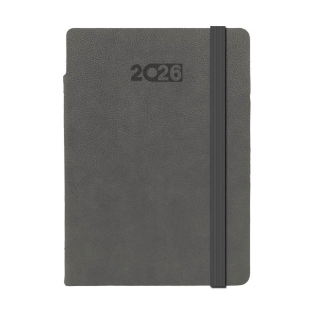 Kalendarz książkowy A5 tygodniowo-notesowy Flexi Szary