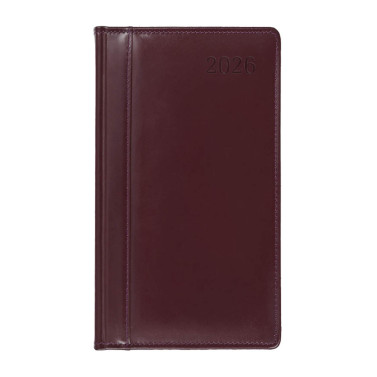 Kalendarz książkowy A6 tygodniowy Prestige Skóra naturalna Bordowy Kalendarz książkowy A6 tygodniowy Prestige Skóra naturalna Bordowy