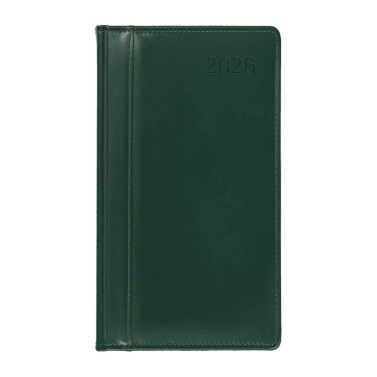 Kalendarz książkowy A6 tygodniowy Prestige Skóra naturalna Zielony Kalendarz książkowy A6 tygodniowy Prestige Skóra naturalna Zielony