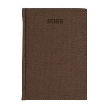 Kalendarz książkowy A4 dzienny Denim Ciemnobrązowy