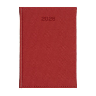 Kalendarz książkowy A4 dzienny Denim Czerwony