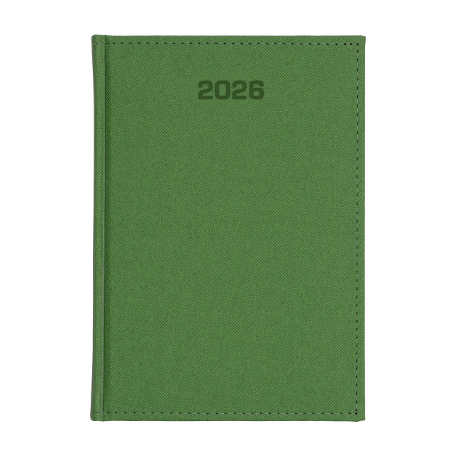 Kalendarz książkowy A4 dzienny Denim Zielony