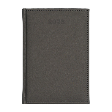 Kalendarz książkowy A4 dzienny Velour Grafitowy