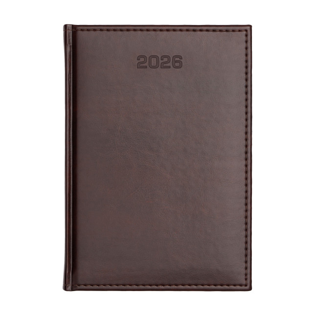 Kalendarz książkowy A4 tygodniowy Nebraska Ciemny Brąz