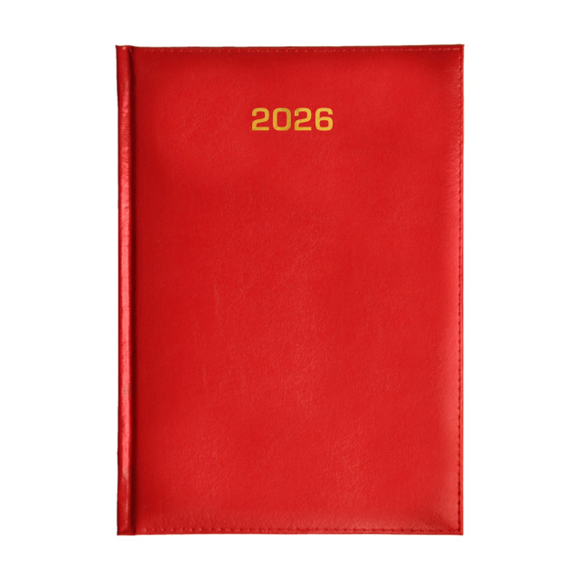 Kalendarz książkowy A5 dzienny Baladek Czerwony