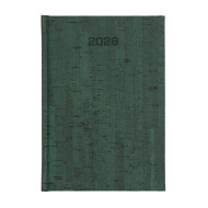 Kalendarz książkowy A5 dzienny Cork ECO Economic Zielony