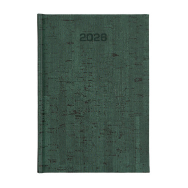 Kalendarz książkowy A5 dzienny Cork ECO Economic Zielony