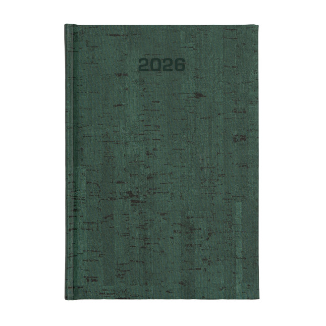 Kalendarz książkowy A5 dzienny Cork ECO Economic Zielony