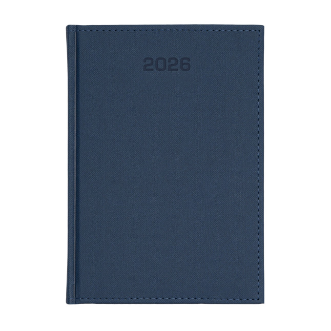 Kalendarz książkowy A5 dzienny Denim – elegancki gadżet z logo