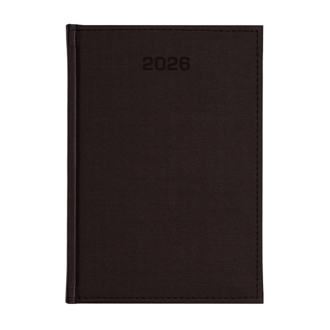 Kalendarz książkowy A5 dzienny Denim Czarny