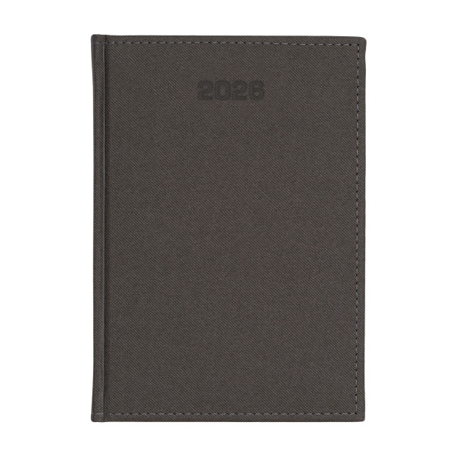 Kalendarz książkowy A5 dzienny Denim Grafitowy