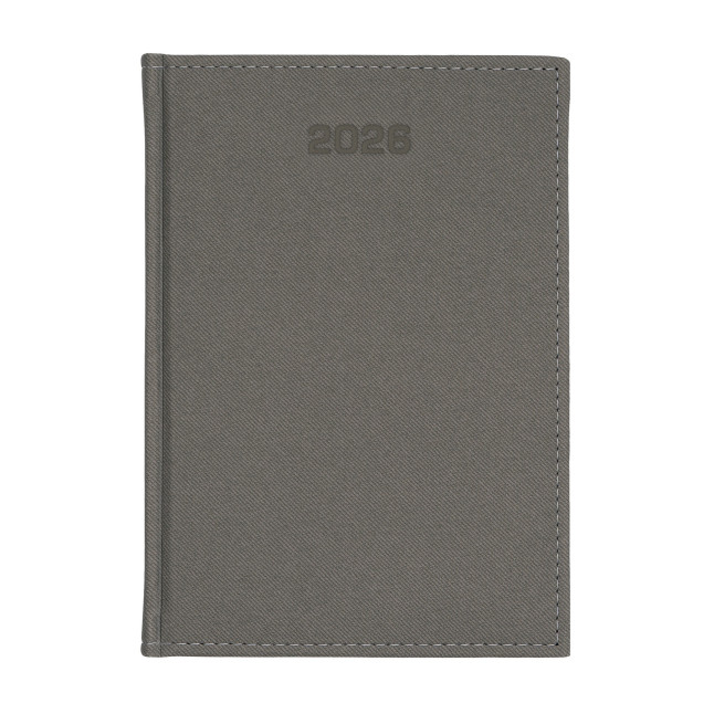 Kalendarz książkowy A5 dzienny Denim Popielaty