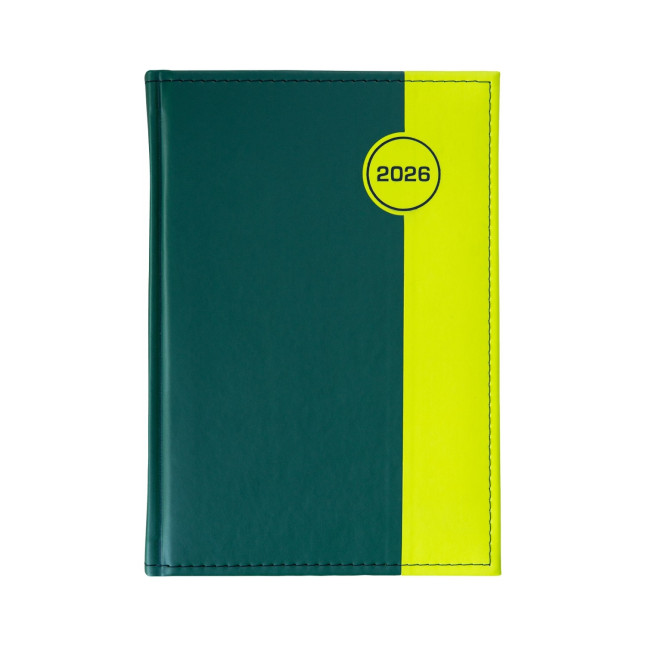 Kalendarz książkowy A5 dzienny Koło zielony + jasnozielony