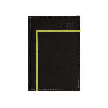 Kalendarz książkowy A5 dzienny Łączony Pasek Czarny