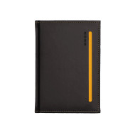 Kalendarz książkowy A5 dzienny LINIA PIONOWA Czarny + Zółty