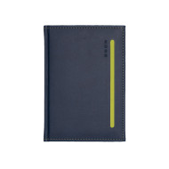 Kalendarz książkowy A5 dzienny LINIA PIONOWA Granat + Oliwka