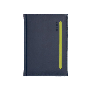 Kalendarz książkowy A5 dzienny LINIA PIONOWA Granat + Oliwka