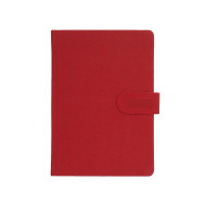 Kalendarz książkowy A5 dzienny MAGNES Czerwony z zapięciem magnetycznym